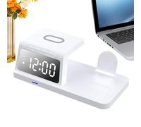 Sveglia Caricabatterie per Telefono 4-in-1 Ricarica Rapida Wireless