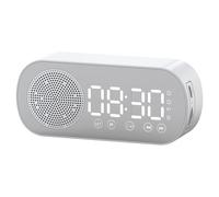 Sveglia con altoparlante Bluetooth multifunzionale, doppio allarme per camera da letto per chi ha il sonno pesante, con batteria ricaricabile,