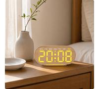 Sveglia con Base Luminosa Compatta Sveglia da Comodino Moderno per Scrivania