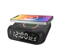 Sveglia Con Caricatore Del Telefono - Caricabatterie Senza Fili Con Orologio | Sveglia Con Ricarica Senza Fili | Caricatore Del Telefono Della Sveglia LED | 3 In 1 Sveglia Di Ricarica Rapida Con