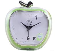 Sveglia con display LCD con movimento al quarzo silenzioso, luce notturna blu morbida e opzione snooze ripetuta per 2 batterie AA (verde chiaro)