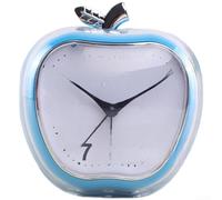 Sveglia con display LCD con movimento al quarzo silenzioso, luce notturna blu morbida e opzione snooze ripetuta per 2 batterie AA (Azure)