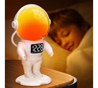 Sveglia con luce diurna, sveglia con luce, Sunrise Wake Up, altoparlante Bluetooth intelligente, 21 bianco rumore, timer, doppia sveglia, luce notturna dimmerabile con cambio colore per adulti e