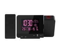 Sveglia Con Proiettore Ruotabile A 180°, Doppio Allarme Con Snooze, Data, Ora, Visualizzazione Della Temperatura Esterna Interna, Orologio Con Proiezione Porta Di Ricarica Usb Per Camere Da Letto