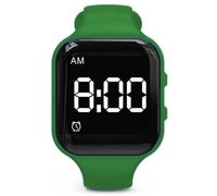 Sveglia con vibrazione, impermeabile, silenzioso, con timer e 15 sveglie giornaliere (verde scuro, quadrato, impermeabile)