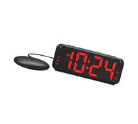 Sveglia con vibrazione per chi dorme pesante, con vibrazione per non udenti, con 4 dimmer, 2 allarmi e snooze forte orologio da letto shaker per dormienti pesanti