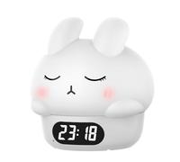 Sveglia coniglietto, Luce notturna coniglio, Allarme di addestramento del sonno, Luce di Pat del silicone, Lampada sveglia dei bambini, Orologio digitale del coniglio, Luce notturna della camera da