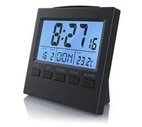 Sveglia da Comodino, Sveglia Digitale da Comodino DCF, con Temperatura LED Grande 8,34 cm Schermo e Data e Giorno, Snooze, Sveglia da viaggio Digitale per Bambini Adulti Camera da Letto Home Office