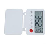 Sveglia da viaggio compatta con display multifunzione, volume e temperatura regolabili per comodità quotidiana (bianco)