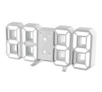 Sveglia digitale 3D per camere da letto, orologio da parete digitale con display a LED con 12/24 ore data temperatura display memoria tempo dimmerabile, orologio digitale creativo per camera da letto