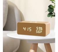 Sveglia digitale a LED con caricabatterie wireless moderno per mensola