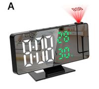 Sveglia digitale a LED con proiezione di temperatura e data, proiettore da soffi