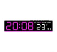 Sveglia digitale a LED con visualizzazione della temperatura, calendario settimanale, porta di ricarica USB, luce notturna a luminosità regolabile, timer e funzione cronometro per scrivania da camera