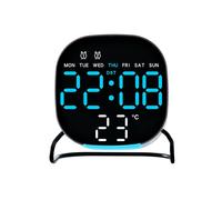 Sveglia digitale a led di piccole dimensioni con doppia campana e funzione timer