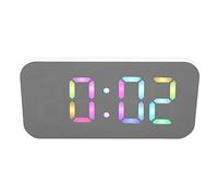 Sveglia Digitale a LED RGB Sveglia a Specchio Intelligente da 6,5 pollici Colori Dinamici Orologio Digitale a LED da Comodino per Ufficio Dormitorio Domestico (#2)