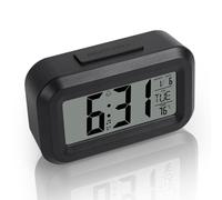 Sveglia Digitale, Batteria Digitale Sveglia con Ampio Display a LED, Sveglia da Comodino con Temperatura, LED Grande Schermo, 12/24H Doppi Sveglia e Funzione di Snooze, Sveglia Intelligente (Nero)