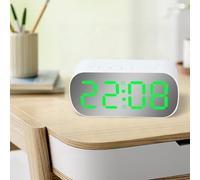 Sveglia digitale chic con modalità notturna e regolazione della luminosità per il tuo spazio (W-Green)