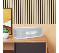 Sveglia digitale con caricabatterie senza fili da 15 W, display a LED, luce