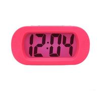 Sveglia digitale con design antiurto, adatta ai viaggi, con funzione snooze e ampio display LCD per un facile utilizzo (rosa)