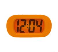 Sveglia digitale con design antiurto, adatta ai viaggi, con funzione snooze e ampio display LCD per un facile utilizzo (arancione)