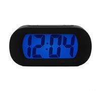 Sveglia digitale con design antiurto, adatta ai viaggi, con funzione snooze e ampio display LCD per un facile utilizzo (nero)