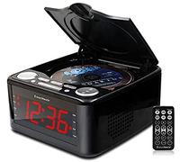 Sveglia digitale con lettore CD, radio FM/AM, porta USB, doppio altoparlante, luminosità regolabile per camera da letto, ufficio