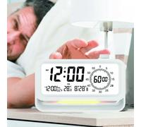 Sveglia Digitale con Luci a LED, Sveglia da Comodino Visualizzare la Data, la Temperatura, il Timer e la Sveglia, Sveglia Digitale Supporta il Conteggio Positivo, il Conto Alla Rovescia