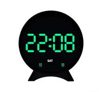 Sveglia digitale con luminosità regolabile, visualizzazione della temperatura, data e giorno della settimana per una facile gestione dell'ora (H)