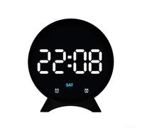 Sveglia digitale con luminosità regolabile, visualizzazione della temperatura, data e giorno della settimana per una facile gestione dell'ora (F)