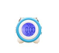 Sveglia digitale con visualizzazione dell'ora e della data, doppia campana, molto rumorosa for chi ha il sonno pesante, sveglia, retroilluminazione blu, for adolescenti(White Blue)