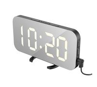SVEGLIA DIGITALE DISPLAY A SPECCHIO OROLOGIO ELETTRONICO CON LUCE REGOLABILE FUN
