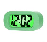Sveglia digitale facile da usare con schermo LCD Jumbo, pulsante snooze e luce notturna morbida, per bambini e adulti (verde)