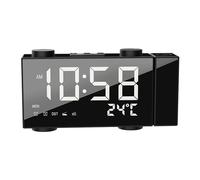 Sveglia Digitale Luminosità Regolabile Orologio A LED Radio FM Multifunzionale Funzione Termometro Proiezione Intelligente Proiezione Chiara