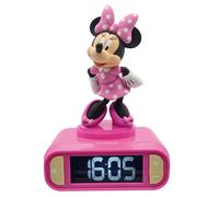 Sveglia digitale Minnie 3D con luce notturna e effetti sonori - LEXIBOOK - Batteria - Rosa e nero