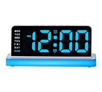 Sveglia digitale, moderna a LED, grande schermo con luce notturna e calendario, orologio da comodino multifunzione GH9020(C)