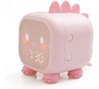 Sveglia digitale per bambini a forma di simpatico dinosauro, ricaricabile tramite USB, con visualizzazione automatica di ora, data e tempera