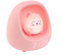 Sveglia Digitale per Bambini con Luce Notturna e 3 Melodie Rilassanti Gatto
