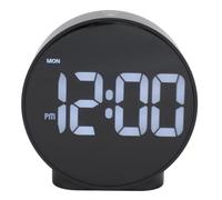 Sveglia Digitale per Camera da Letto, Sveglia Elettronica Creativa a LED da 4 con 3 Livelli di Luminosità, Doppia Sveglia, Snooze, Dimmerabile, Display (Custodia nera, carattere