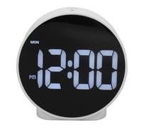 Sveglia Digitale per Camera da Letto, Sveglia Elettronica Creativa a LED da 4 con 3 Livelli di Luminosità, Doppia Sveglia, Snooze, Dimmerabile, Display (Custodia bianca,