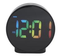 Sveglia Digitale per Camera da Letto, Sveglia Elettronica Creativa a LED da 4 con 3 Livelli di Luminosità, Doppia Sveglia, Snooze, Dimmerabile, Display (Custodia nera, carattere