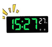 Sveglia digitale, piccola sveglia con controllo vocale, visualizzazione della temperatura, aiuto per comodino, tavolo, mensola, studio, ufficio, dormitorio, hotel, bambini e adulti