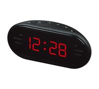 Sveglia digitale Radio AM FM con ampio display curvo Luci notturne Snooze con