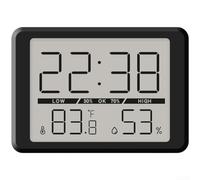 Sveglia digitale, termometro LCD, orologio da comodino magnetico, design ultra sottile, mostra ora, data, temperatura, umidità, retroilluminazione morbida, per camera da letto e ufficio (nero 2308)