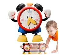 Sveglia elettrica per bambini, orologio robot ballare, giocattolo orologio cantore, giocattoli per bambini, orologio giocattolo con diversi suoni, orologio di apprendimento per bambini in età