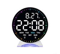 Sveglia elettronica con lancetta dei secondi in funzione, display multifunzione di ora, data, giorno, due opzioni di allarme, regolazione della luminosità e modalità sleep per un uso riposante (A)