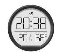 Sveglia elettronica per interni con temperatura e umidità, display digitale da cucina, termometro igrometro timer (nero)