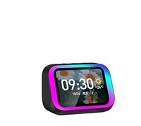 Sveglia intelligente con altoparlante Bluetooth e display a colori - Meteo controllato tramite app, luce notturna, cornice for foto, storie for dormire(Black)