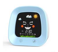 Sveglia interattiva Up Trainer per bambini con luce notturna e suoni rilassanti (blu)