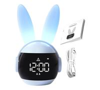 Sveglia | Lampada LED colorata con timer a forma di coniglietto con tre modalità di funzionamento, luce ricaricabile per camera da letto, comodino, cameretta dei bambini, cameretta dei bambini