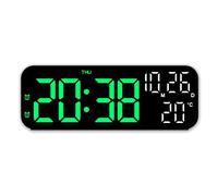 Sveglia LED multiset grande display dal design intelligente a nove pollici